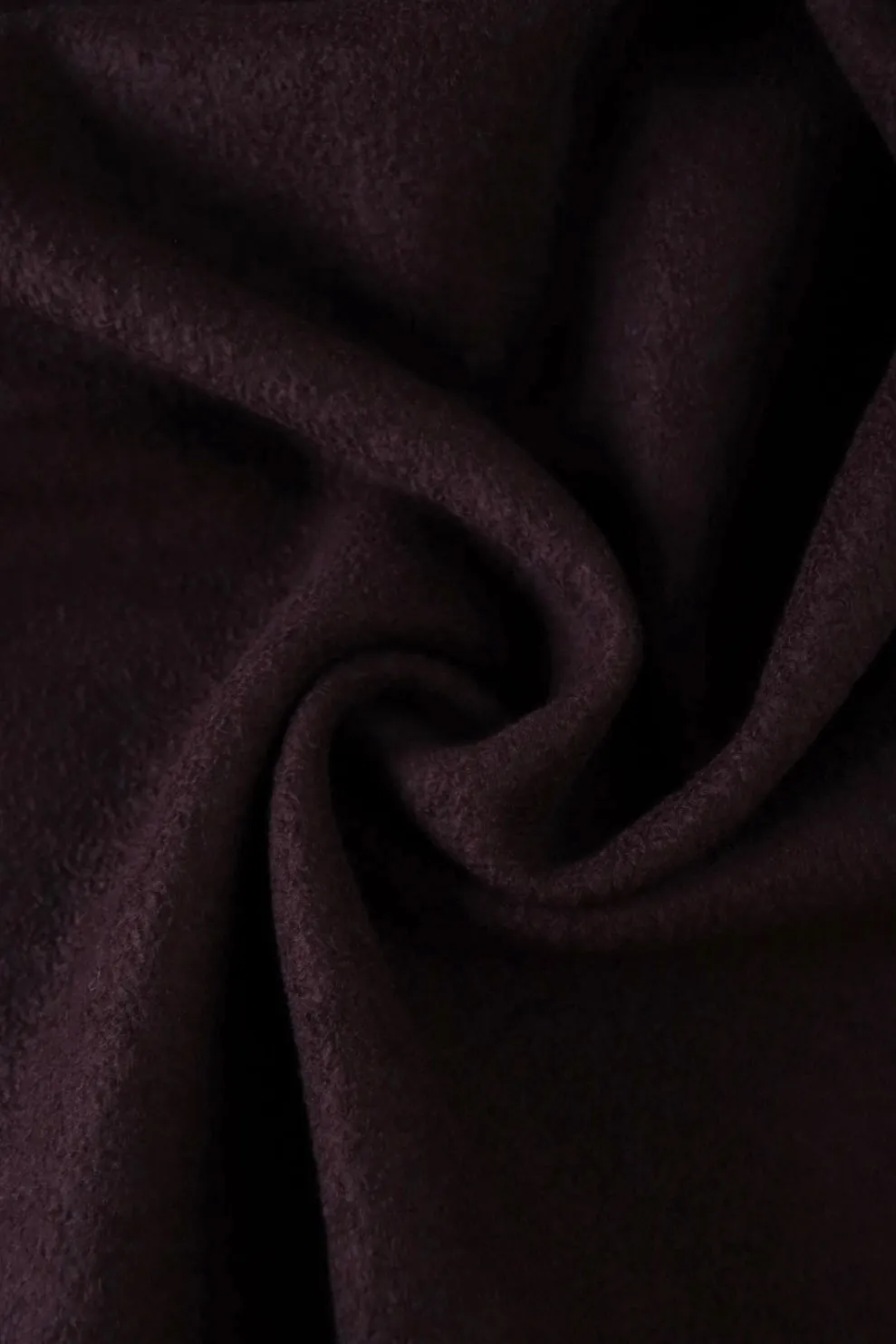 1YD 26IN REMNANT; Dark Mahogany Wool Boucle/French Terry Knit