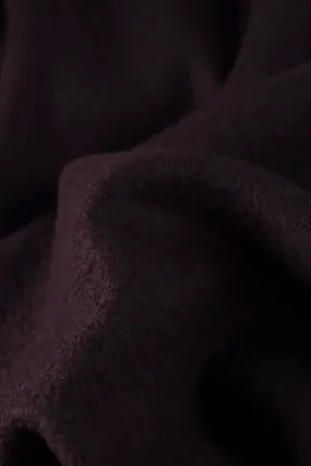 1YD 26IN REMNANT; Dark Mahogany Wool Boucle/French Terry Knit