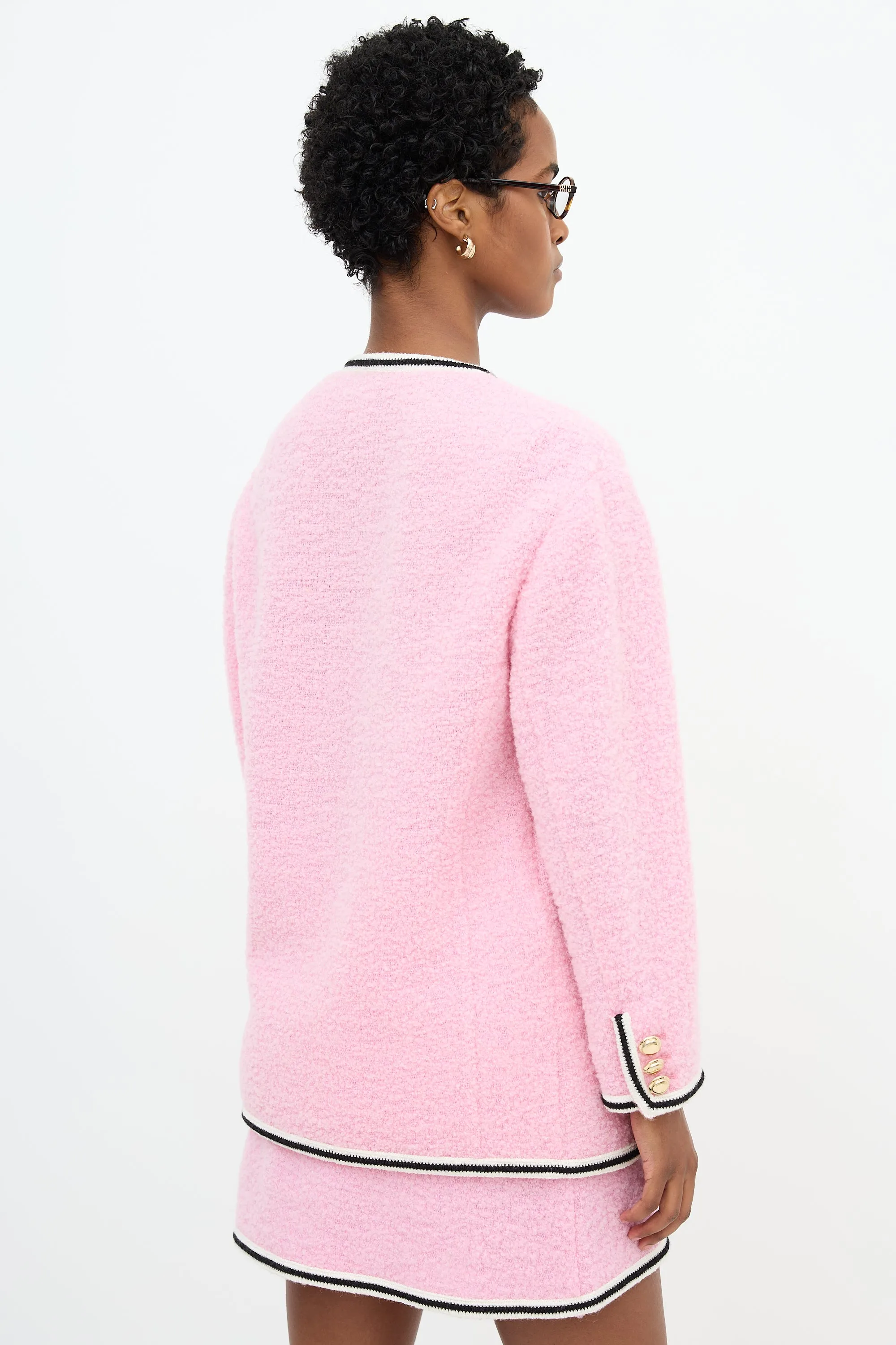 2021 Boucle Patch Logo Cardigan