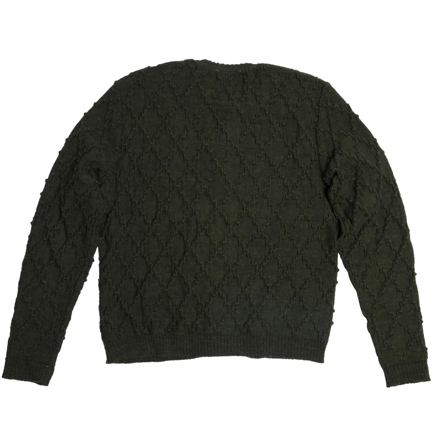 3D Diamond Lattice Tuck Stitch Cardigan