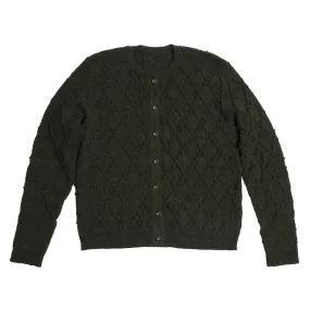 3D Diamond Lattice Tuck Stitch Cardigan