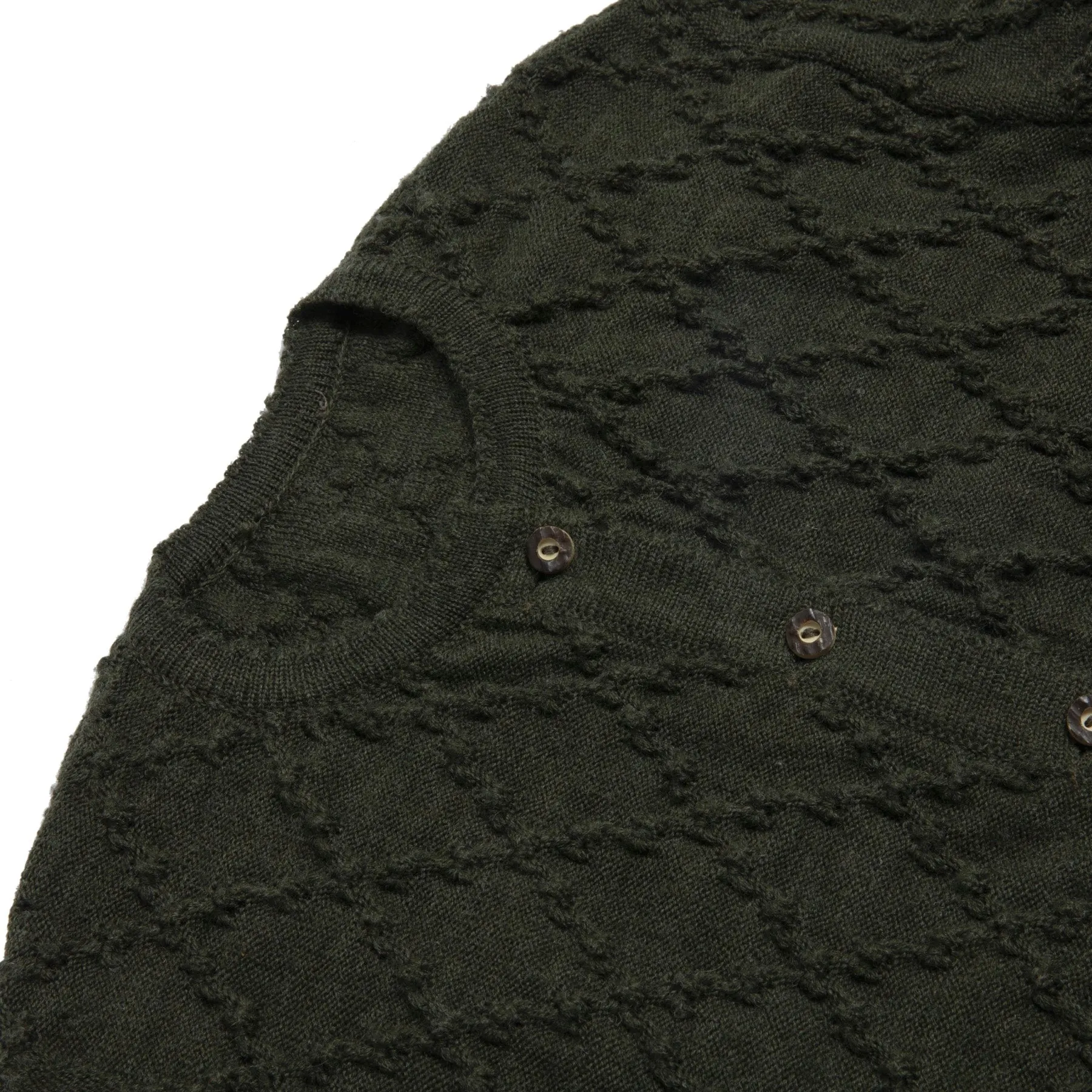 3D Diamond Lattice Tuck Stitch Cardigan
