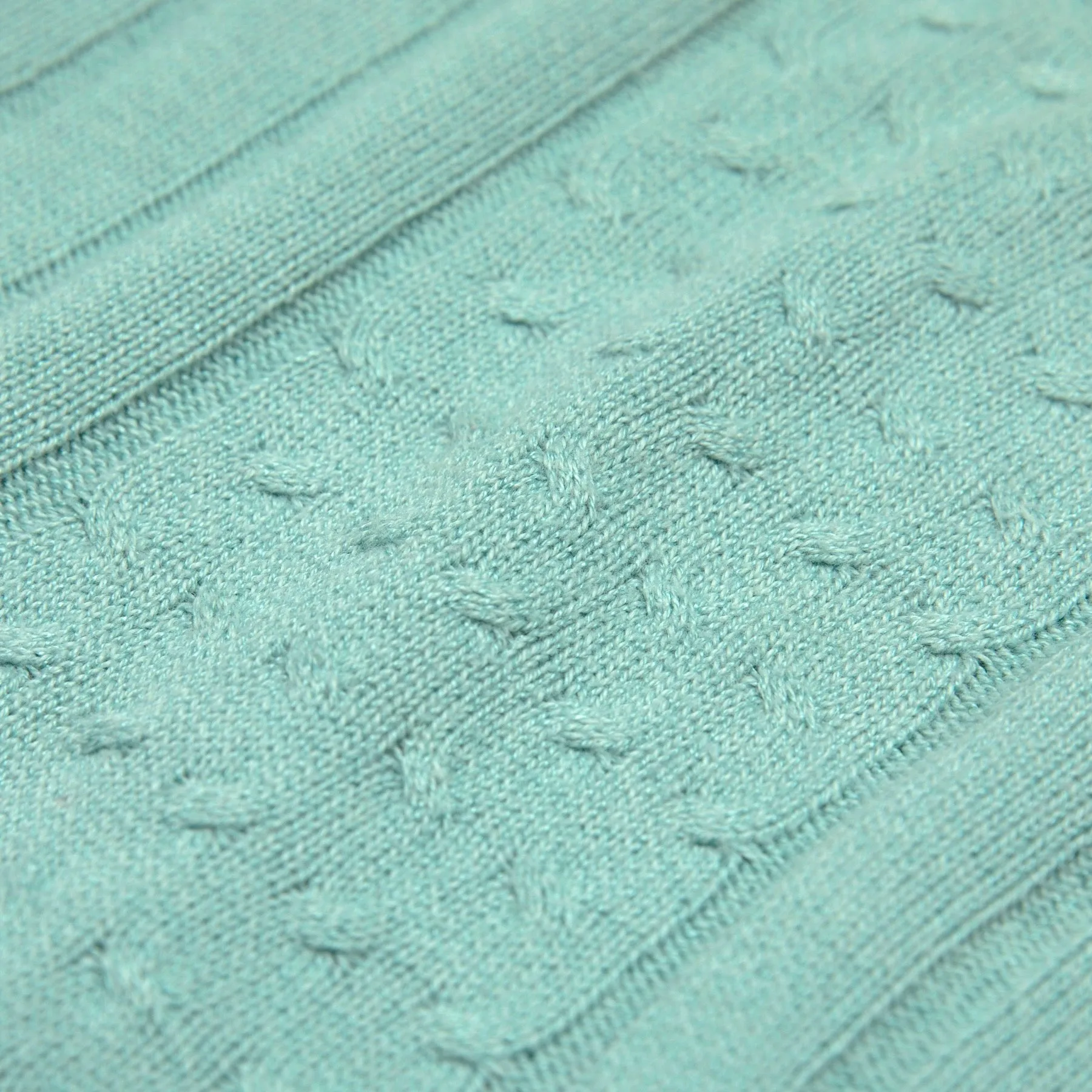 60s Vintage Structured Cable Twist Jersey Stitch Polo Sweater