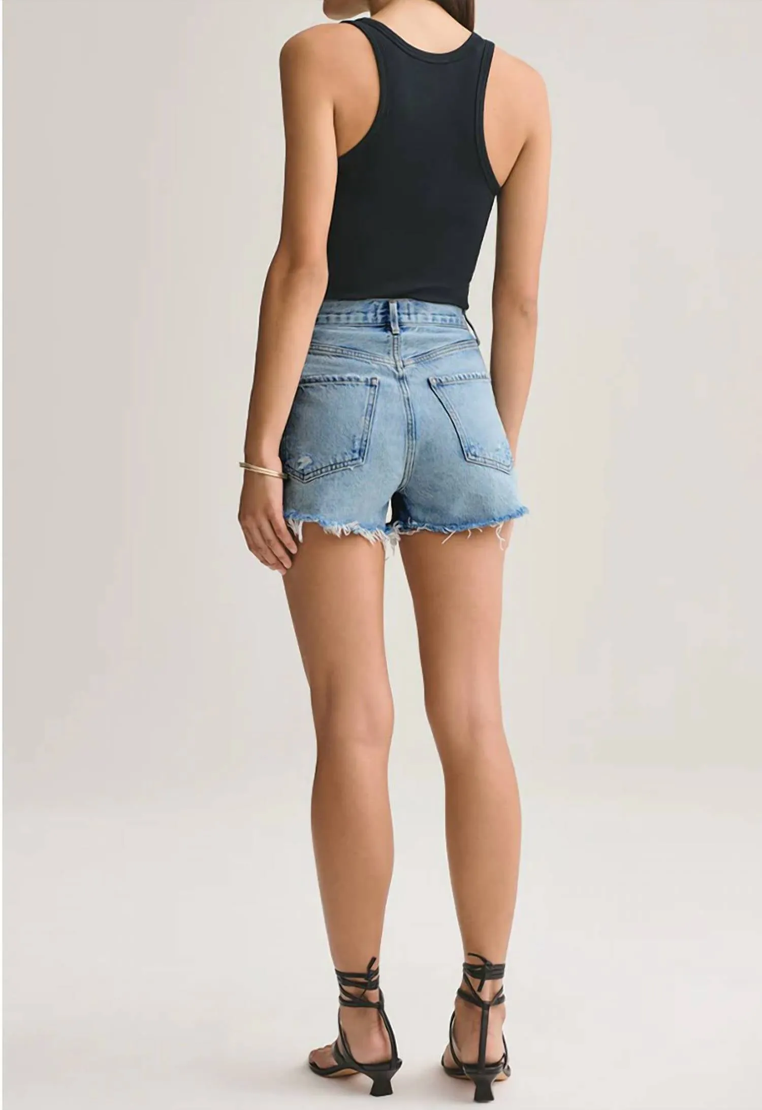 Agolde - Women's Jaden High Rise Cut Off Shorts