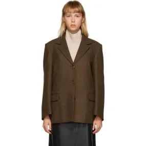 AMOMENTO Brown Three Button Jacket