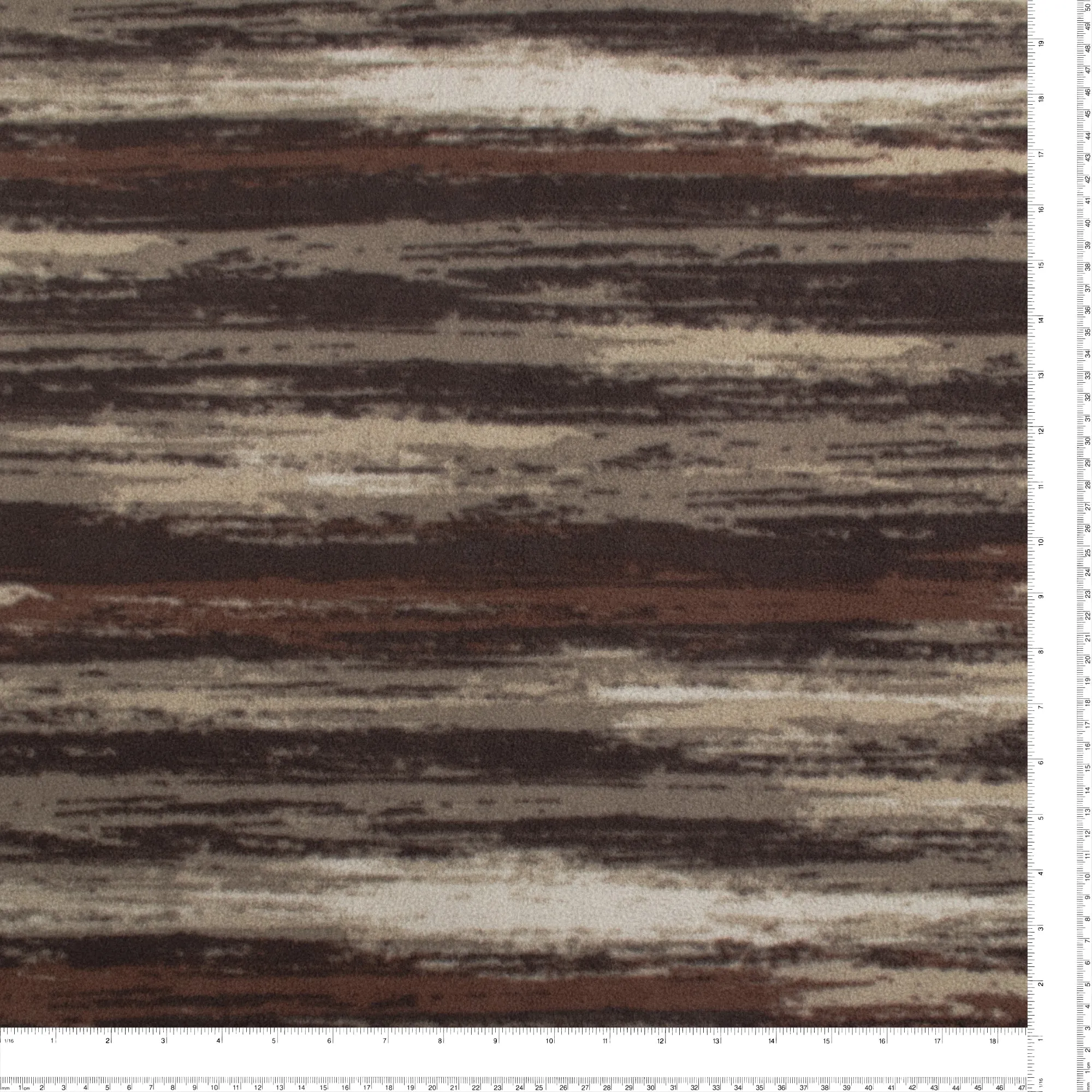 Anti Pill Fleece Print - MONTANA - 024 - Brown