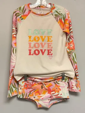 Billabong Size 12 Orange Nylon Big Girls Swimwear & Cover-Ups