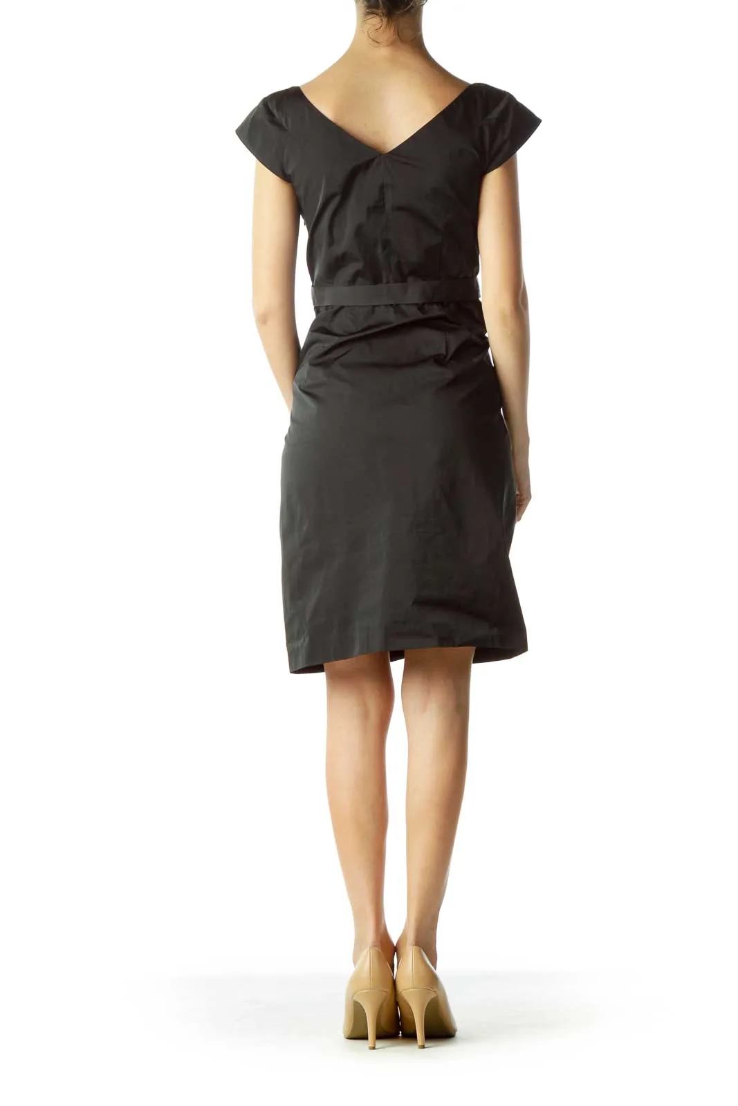 Black A-line Sleeveless Dress