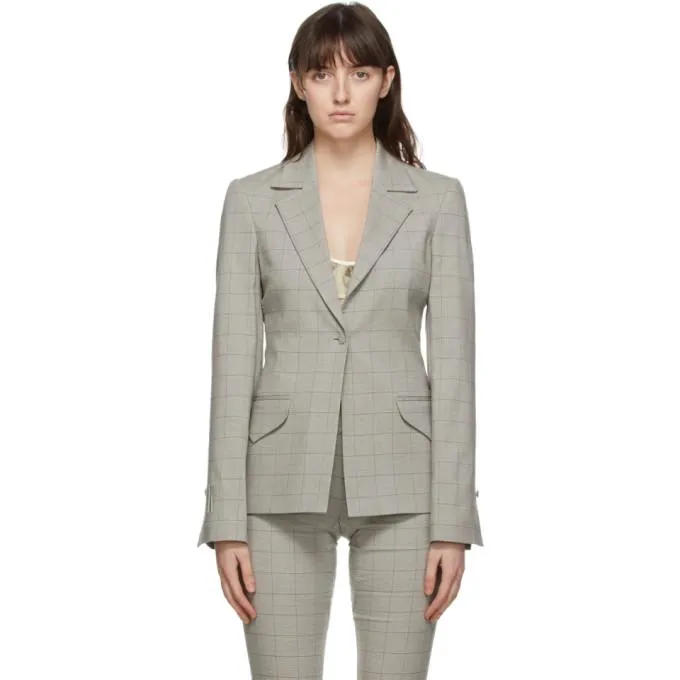 Charlotte Knowles Grey Check Stream Jacket