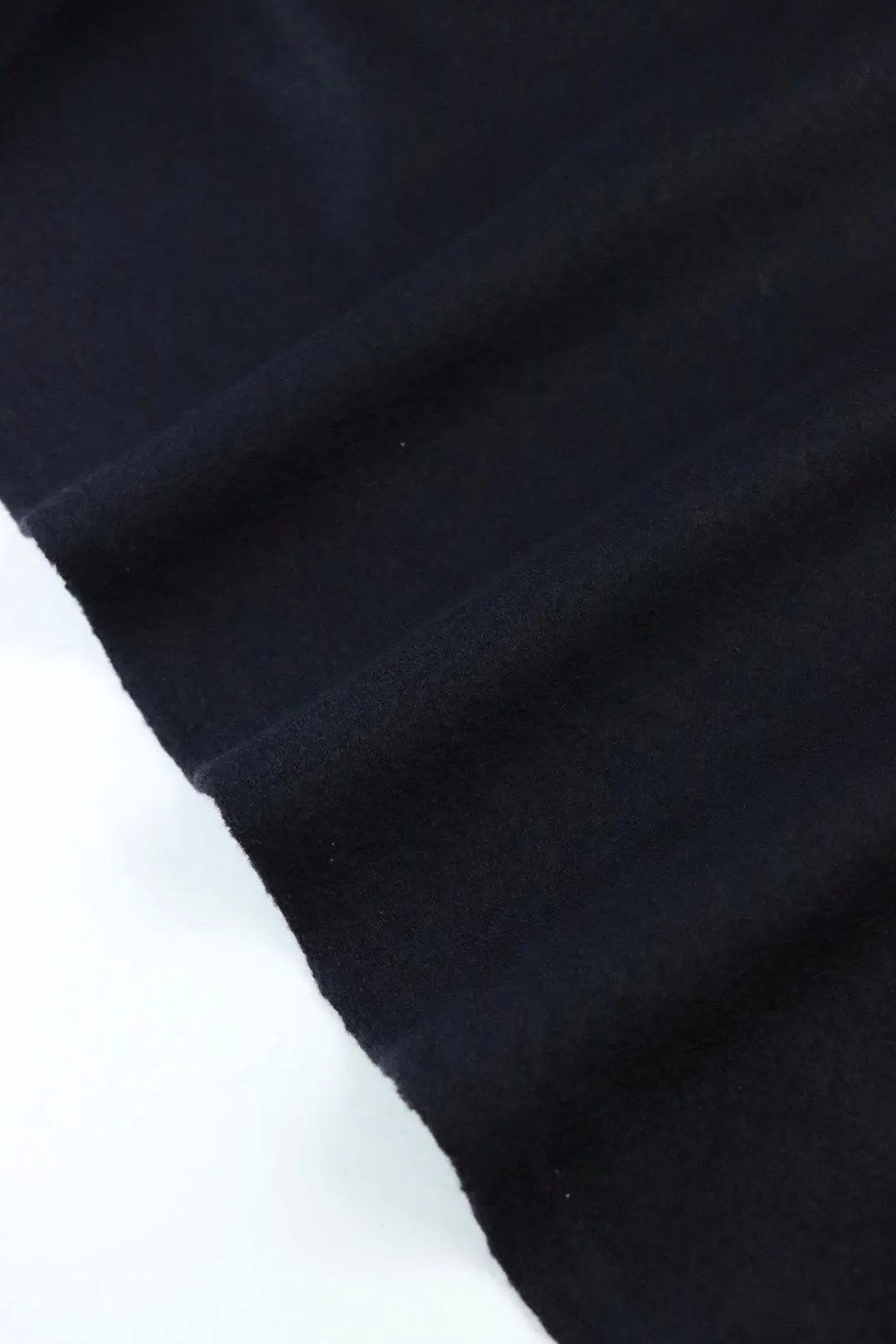 Darkest Navy Moscow Brushed Wool Knit | By The Half Yard