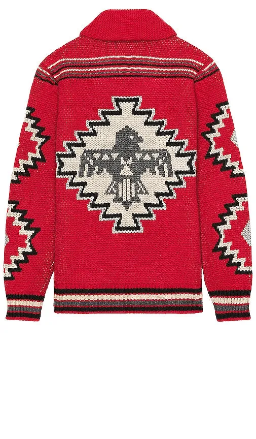 Faherty Thunderbird Cardigan in Red