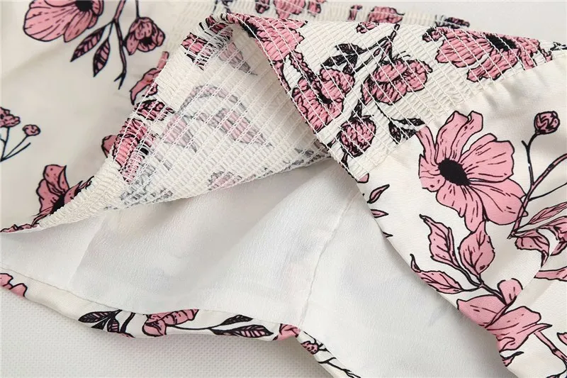 FLORAL PRINT CROPPED BLOUSE