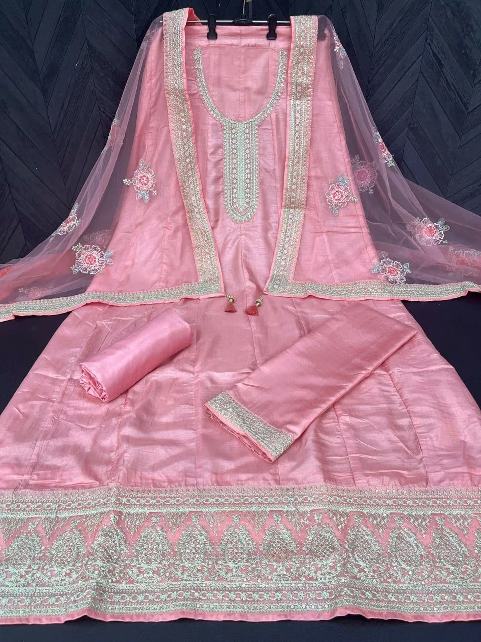 KASEESH NOOR MAHAL BY VINAY FASHION 63691 TO 63698 SERIES DOLA SILK DRESSES