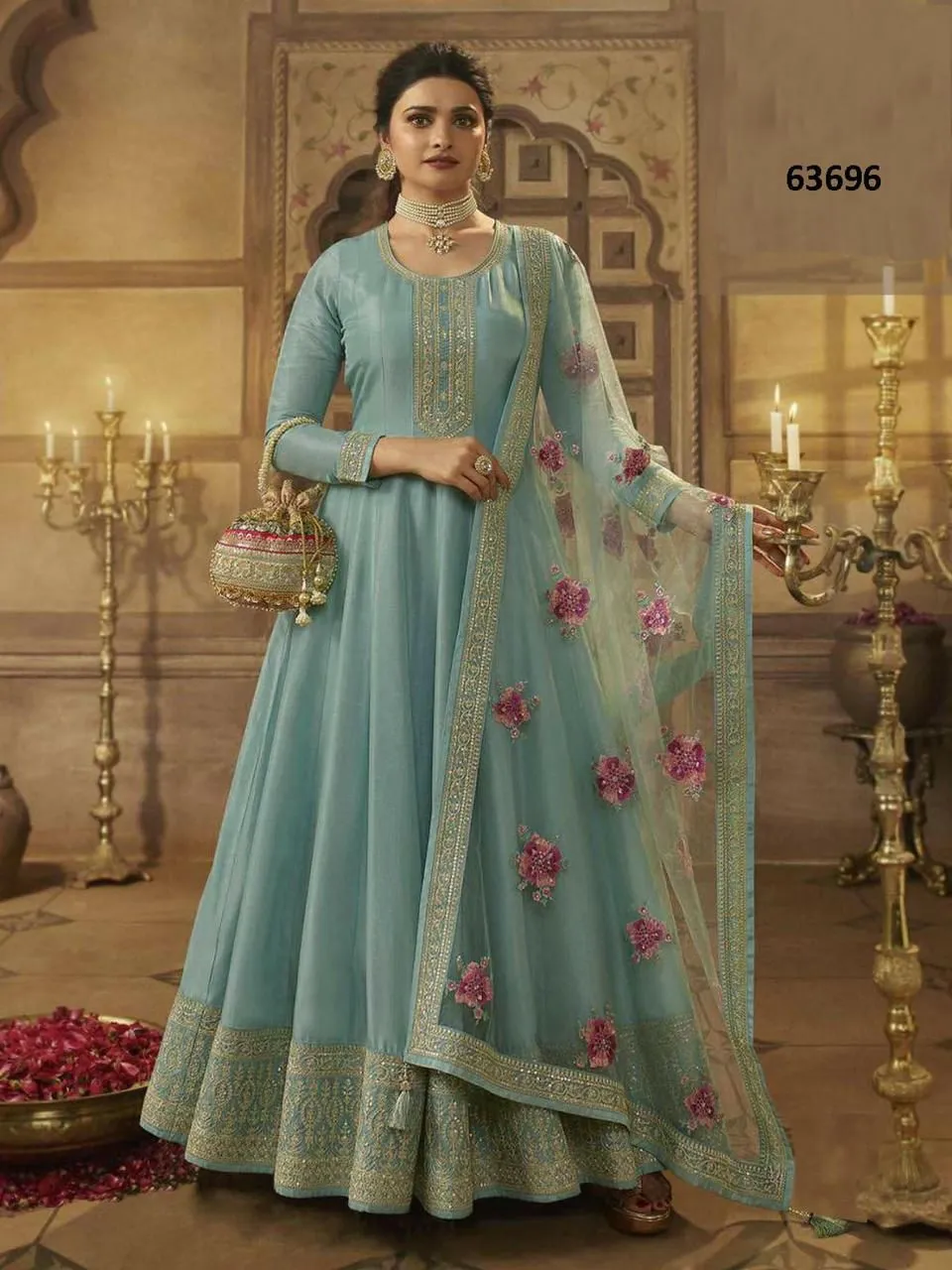 KASEESH NOOR MAHAL BY VINAY FASHION 63691 TO 63698 SERIES DOLA SILK DRESSES
