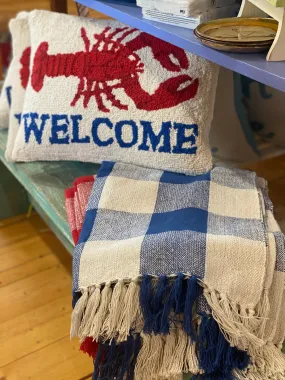 Plaid Throw Blanket - Blue