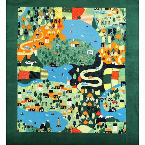 Printed Polar Fleece by Panel