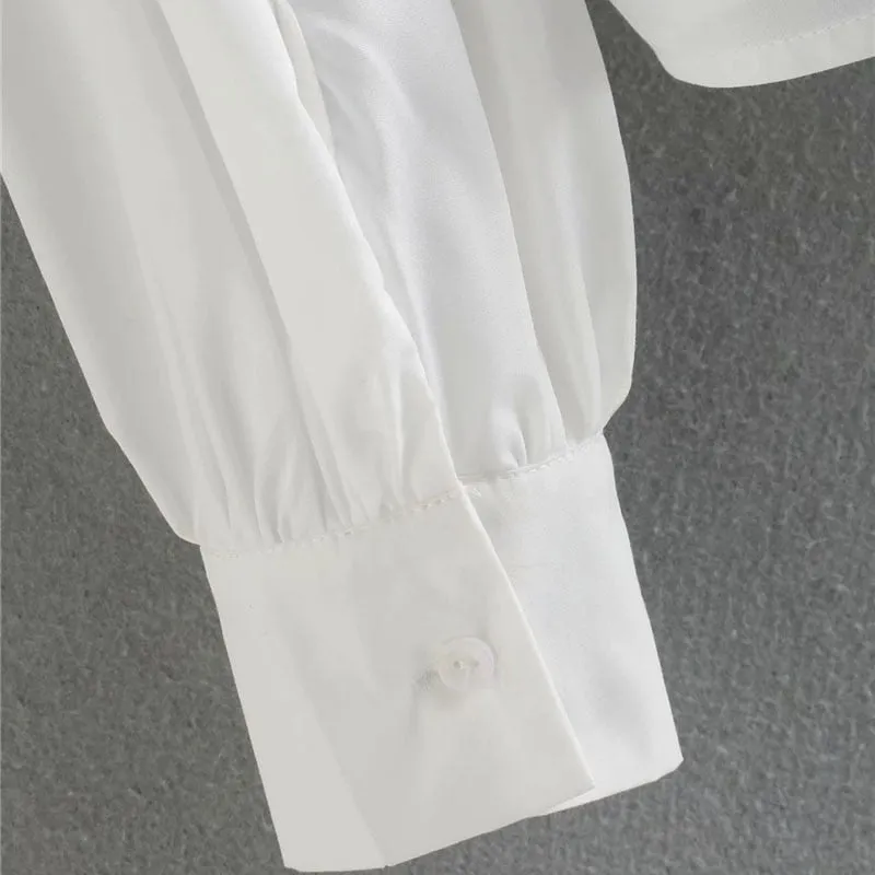RUFFLE TRIM BLOUSE