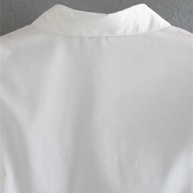 RUFFLE TRIM BLOUSE
