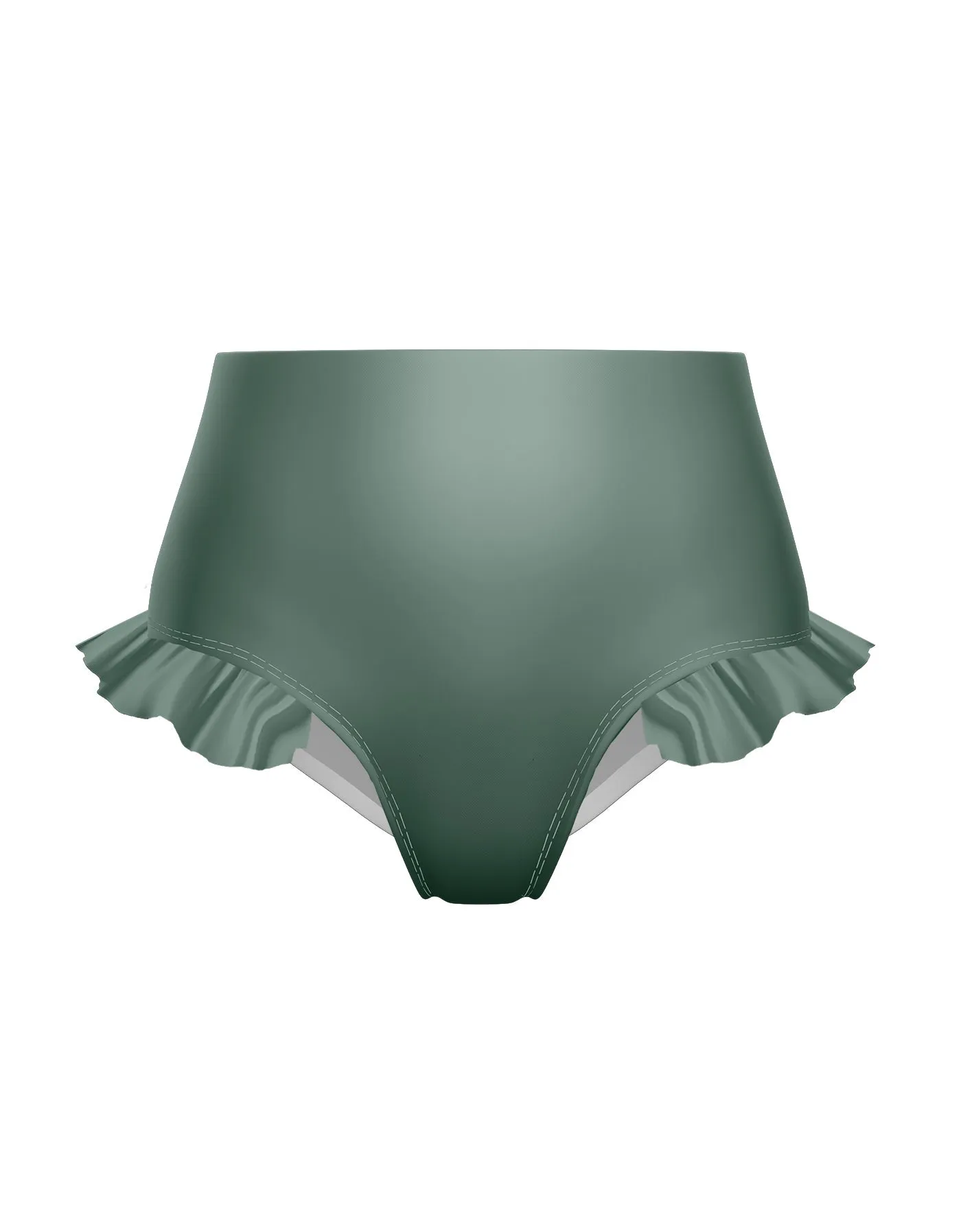 Solid Lycra High Rise Panty with Ruffle