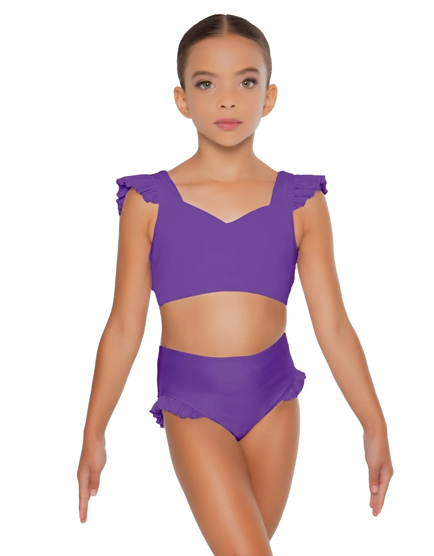 Solid Lycra High Rise Panty with Ruffle