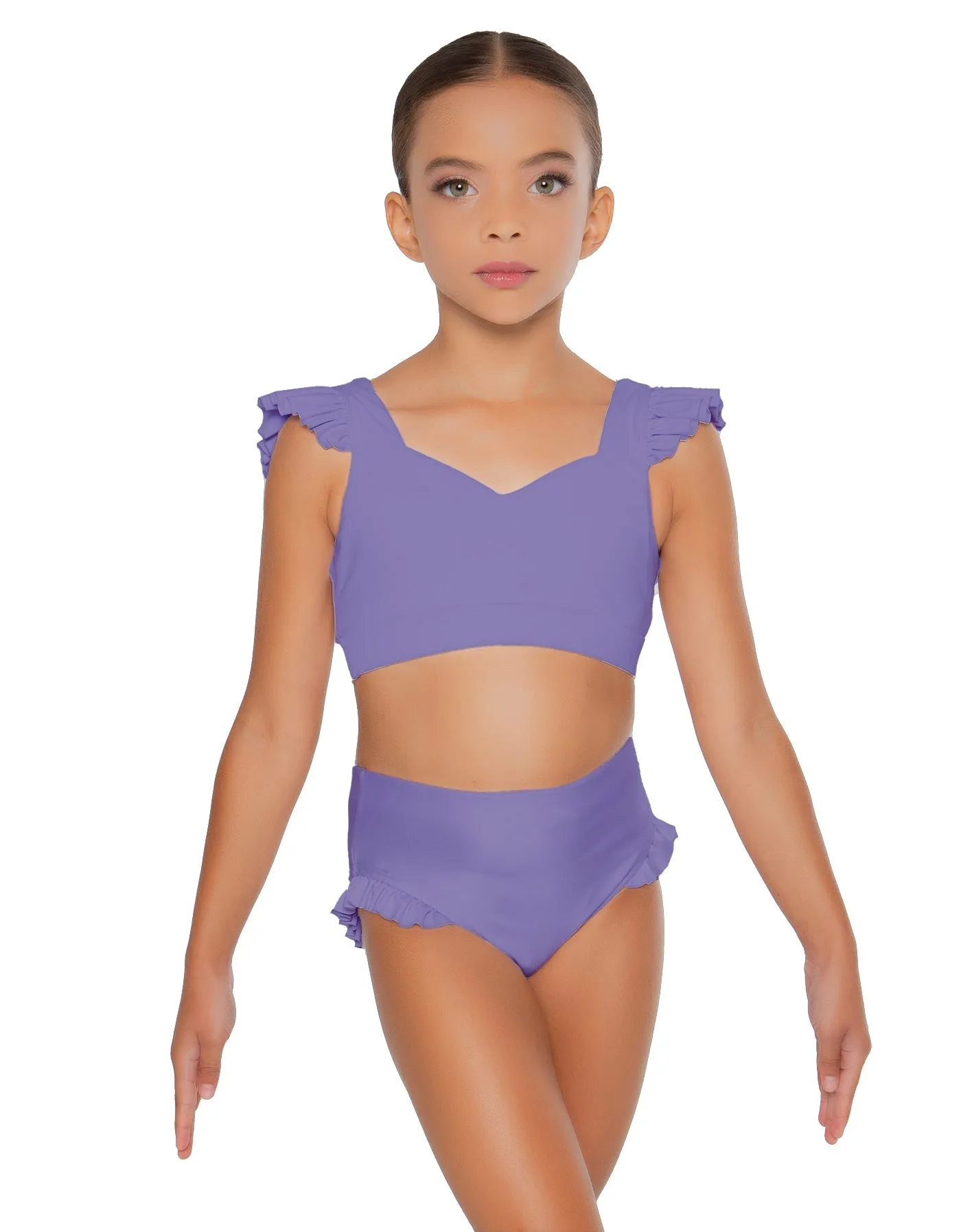 Solid Lycra High Rise Panty with Ruffle