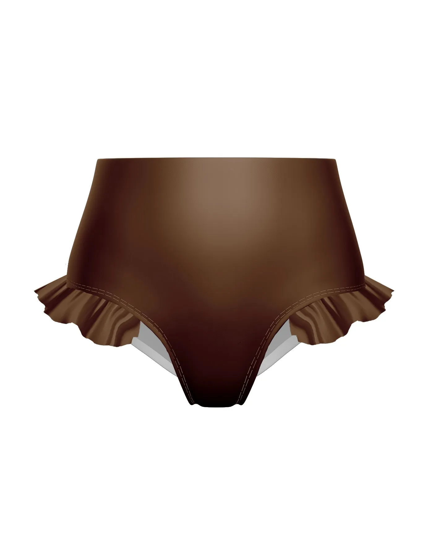 Solid Lycra High Rise Panty with Ruffle