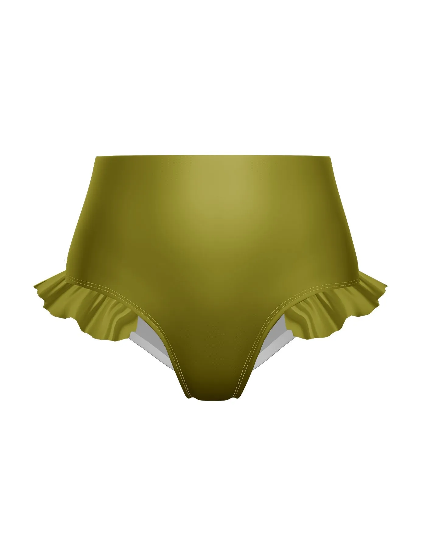 Solid Lycra High Rise Panty with Ruffle