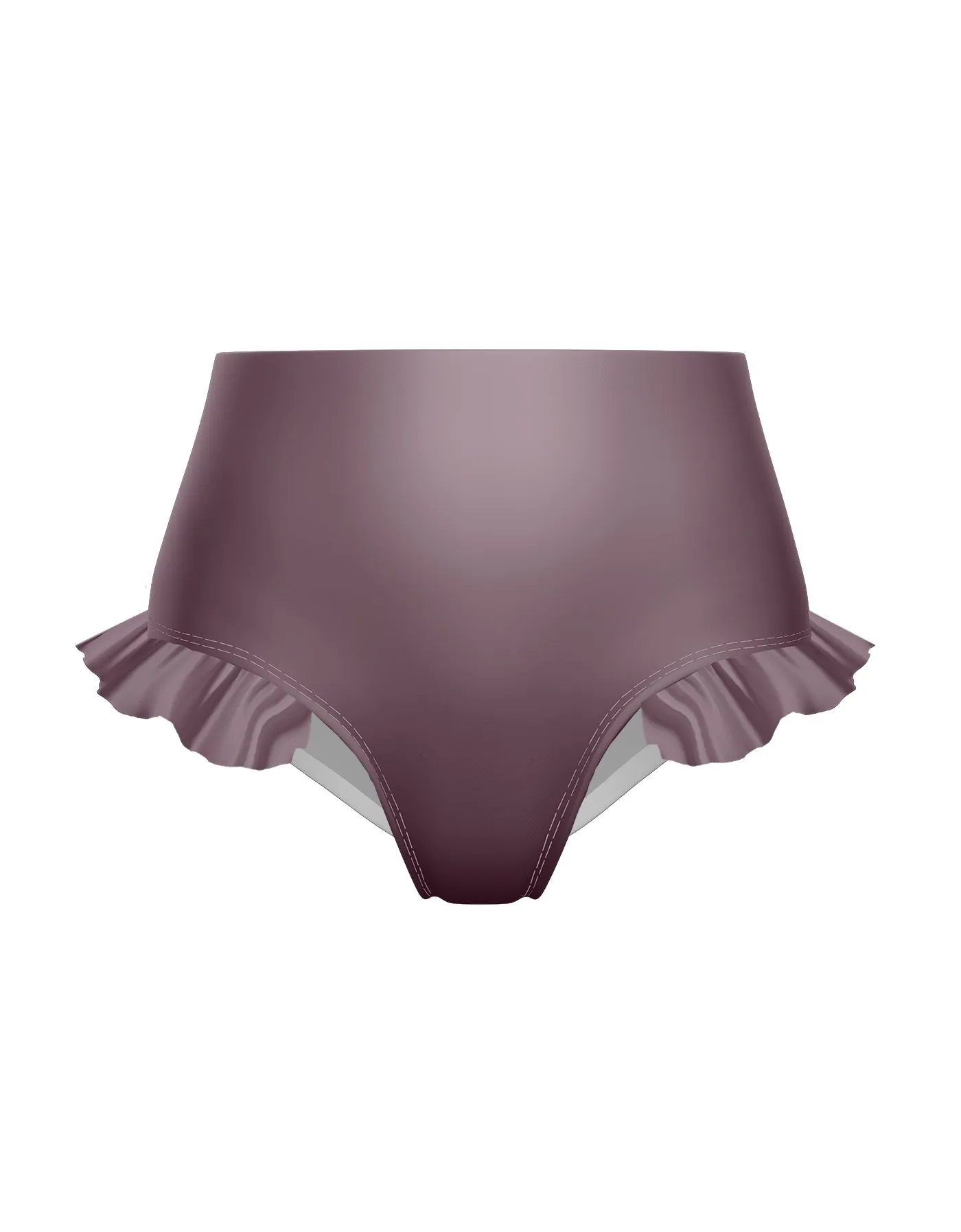 Solid Lycra High Rise Panty with Ruffle