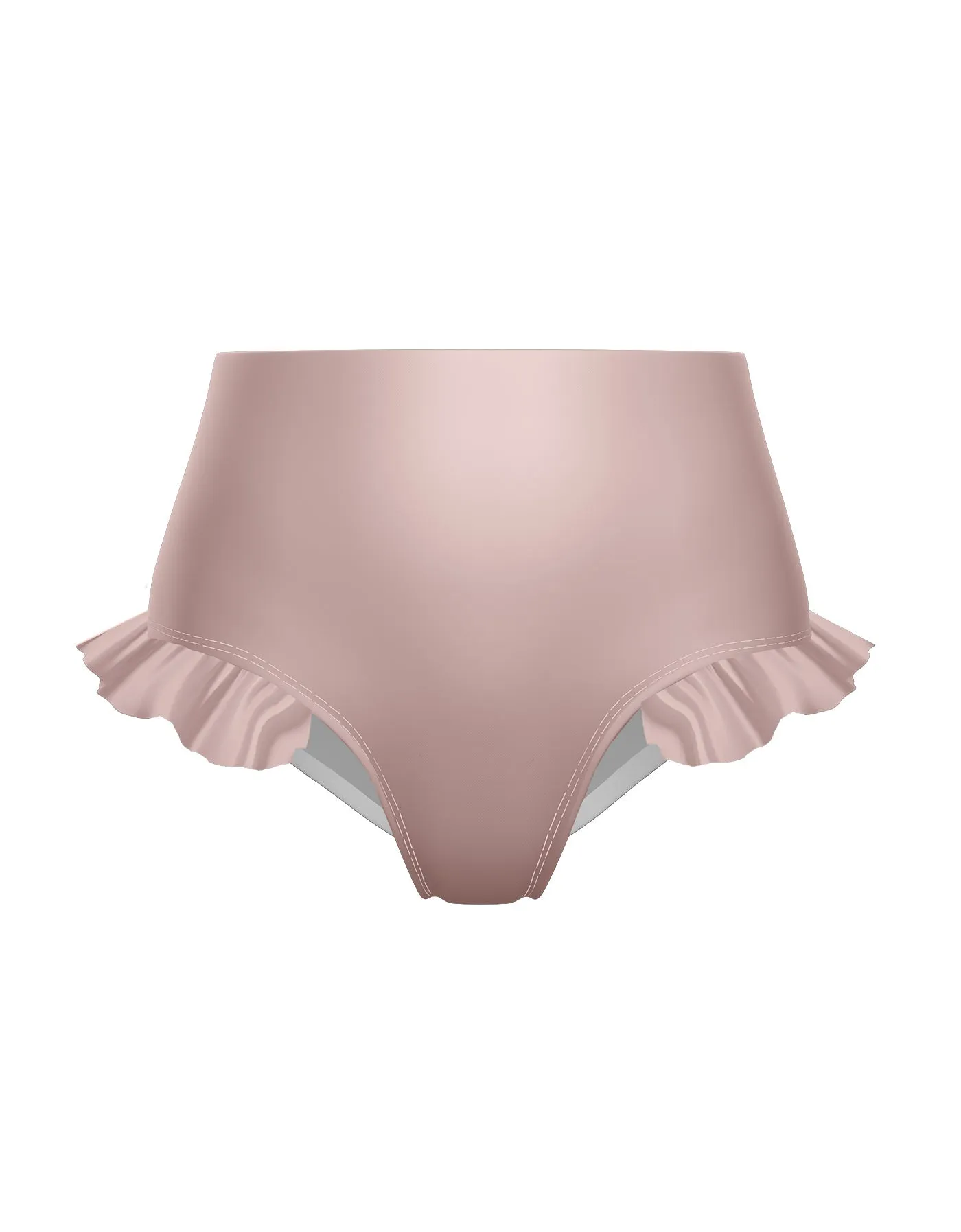 Solid Lycra High Rise Panty with Ruffle