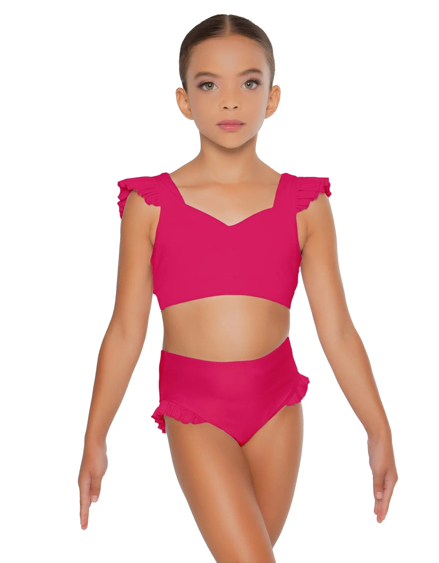 Solid Lycra High Rise Panty with Ruffle