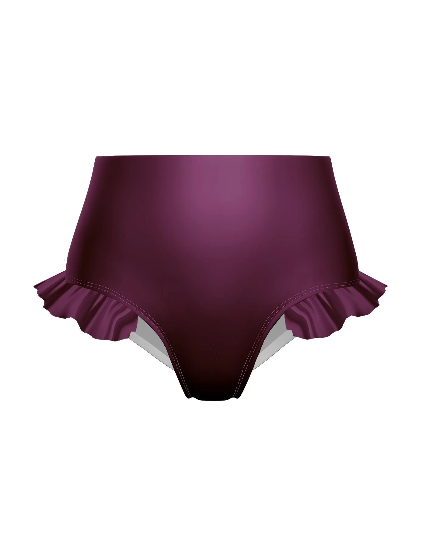 Solid Lycra High Rise Panty with Ruffle