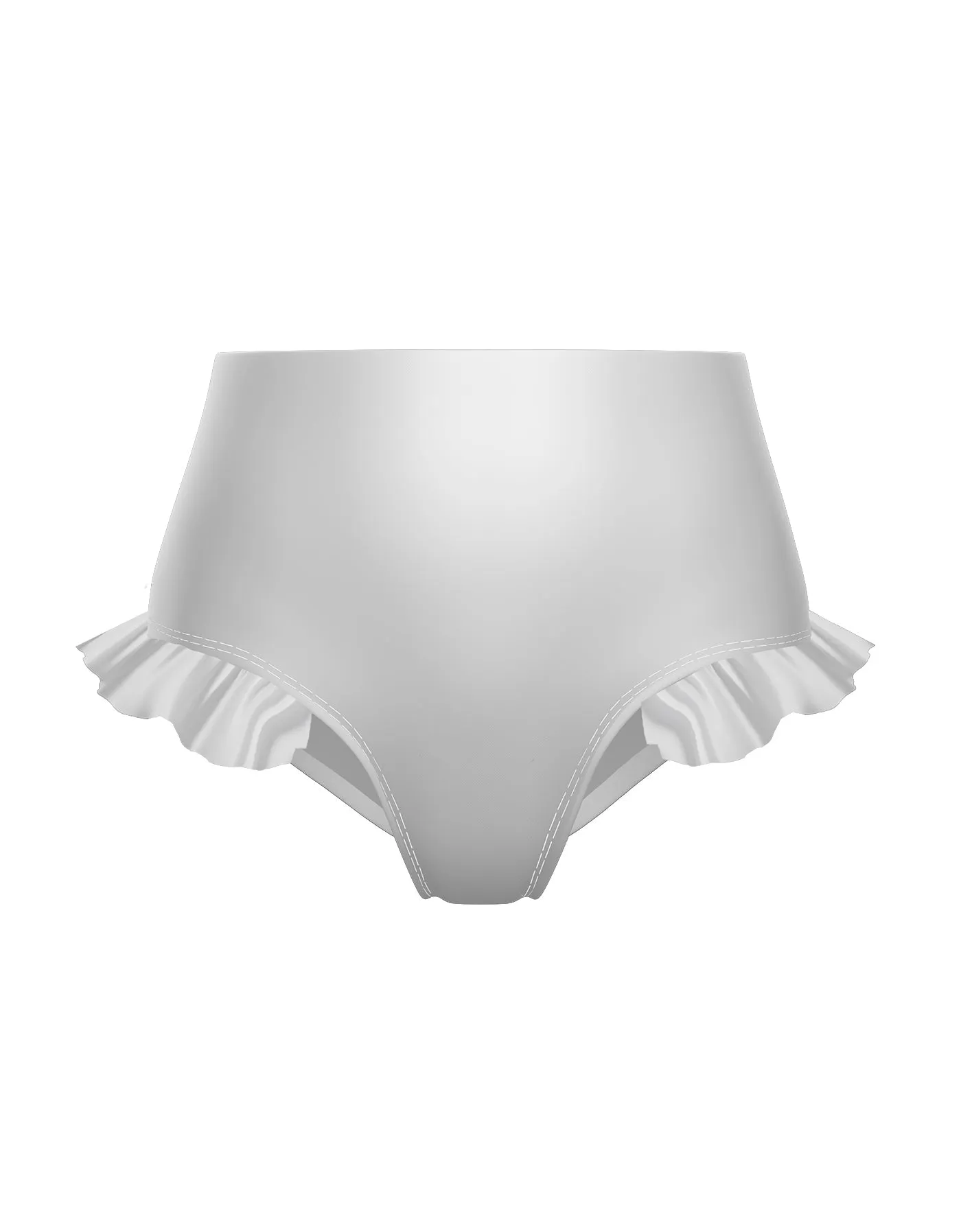Solid Lycra High Rise Panty with Ruffle