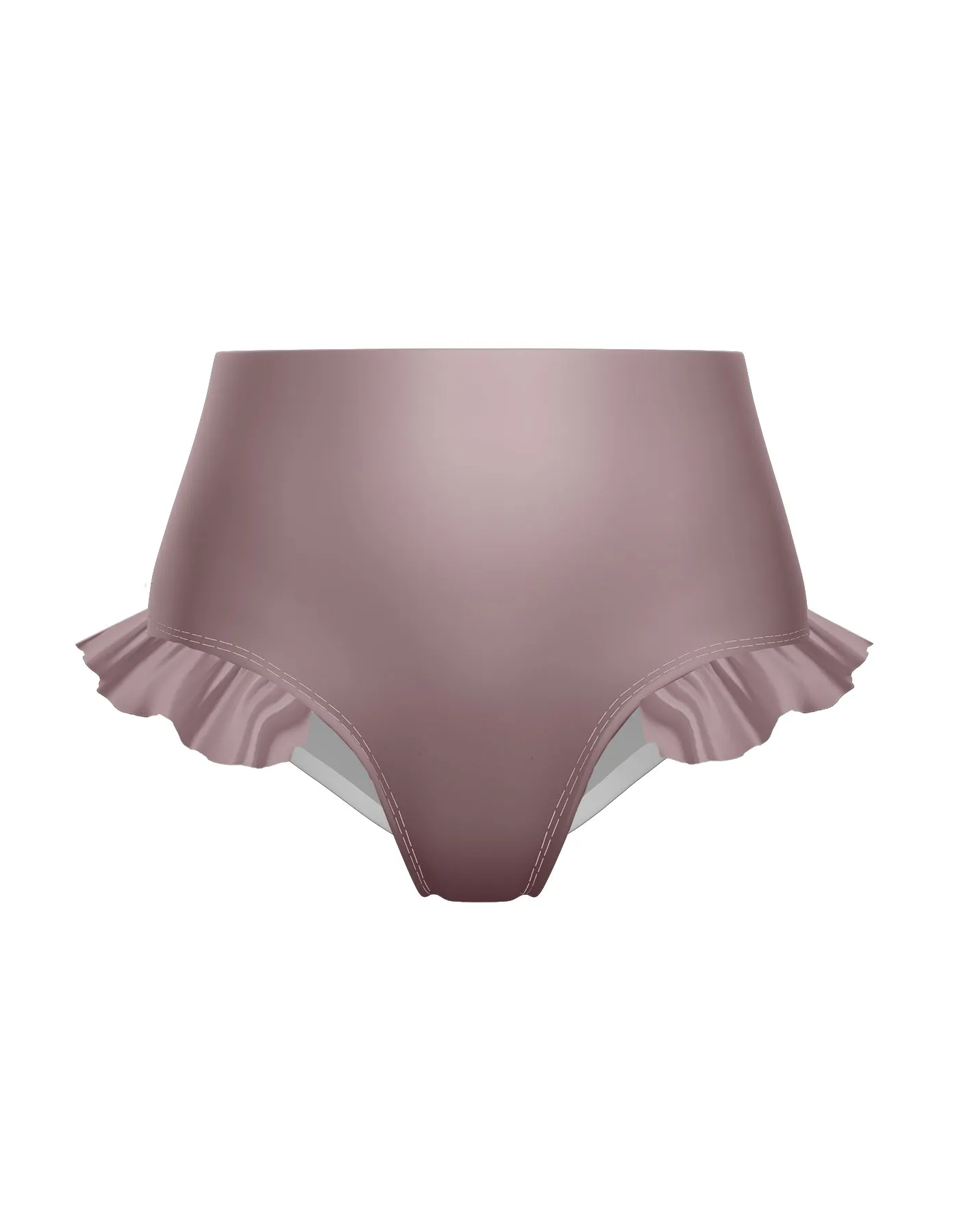Solid Lycra High Rise Panty with Ruffle
