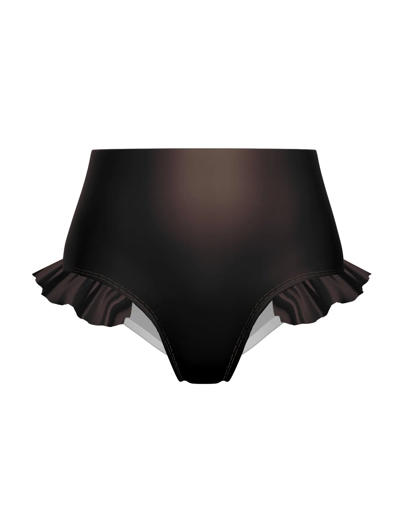 Solid Lycra High Rise Panty with Ruffle