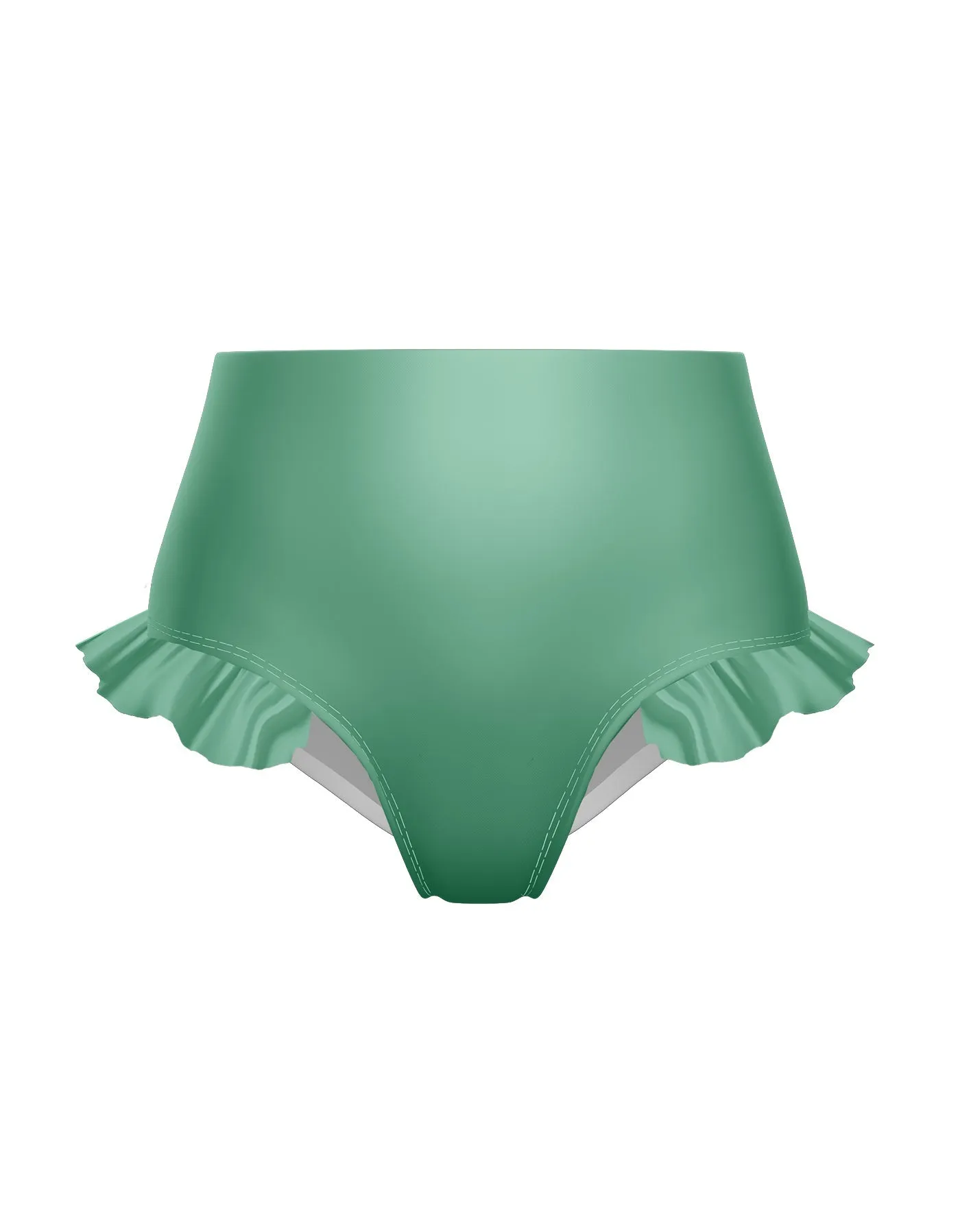 Solid Lycra High Rise Panty with Ruffle
