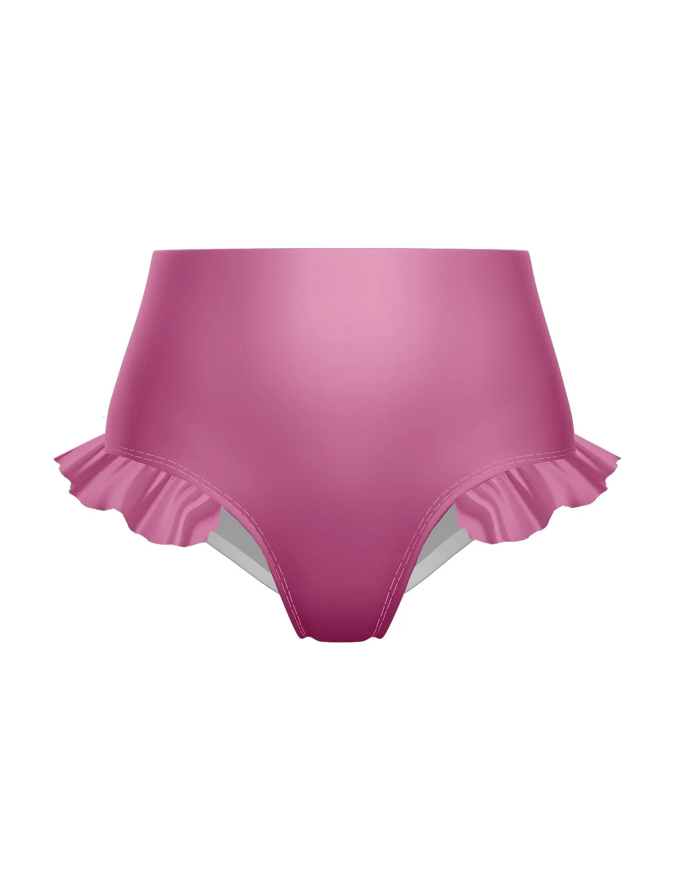 Solid Lycra High Rise Panty with Ruffle