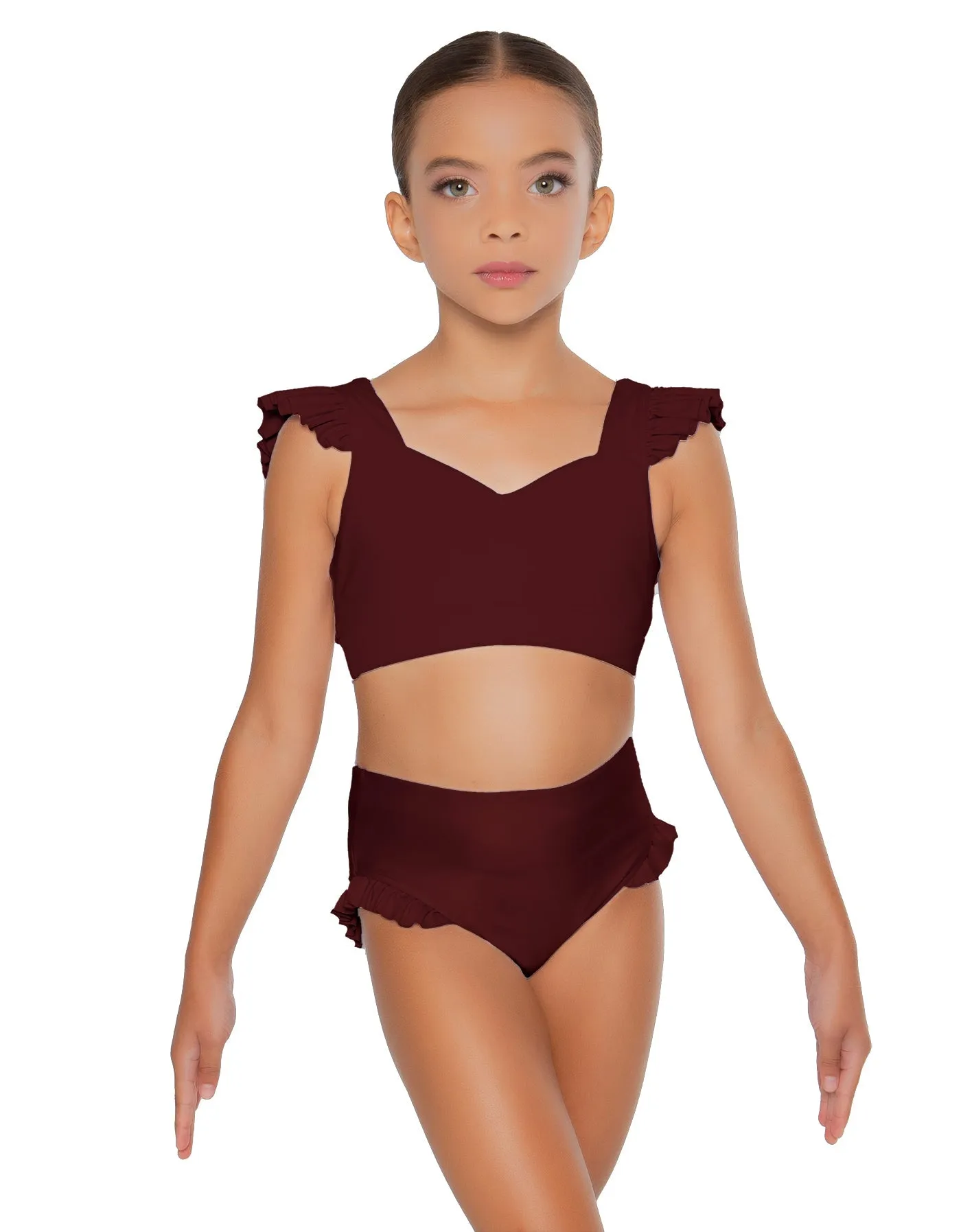 Solid Lycra High Rise Panty with Ruffle