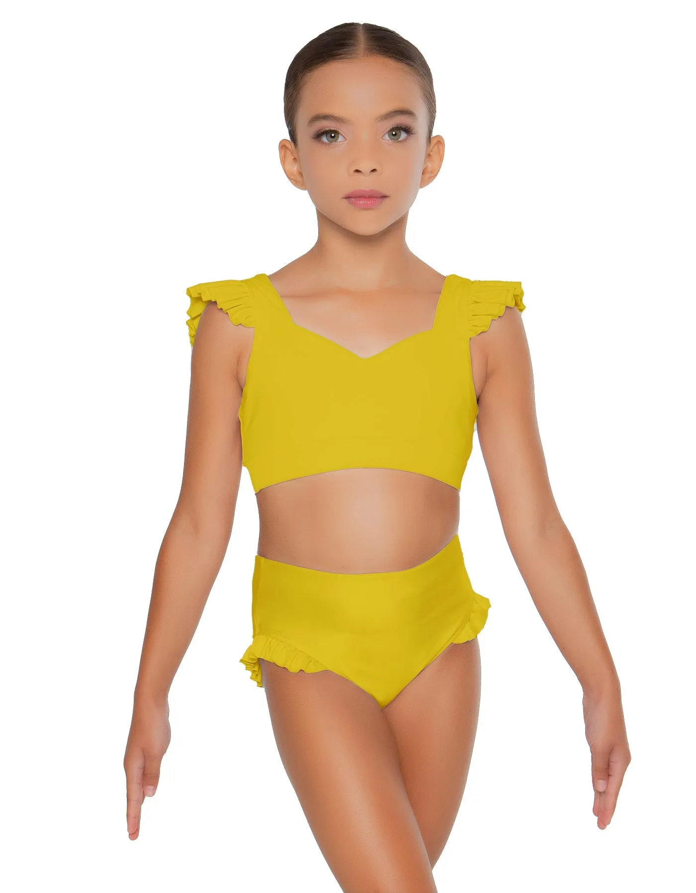 Solid Lycra High Rise Panty with Ruffle