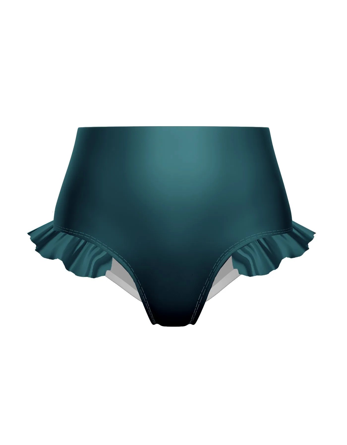 Solid Lycra High Rise Panty with Ruffle