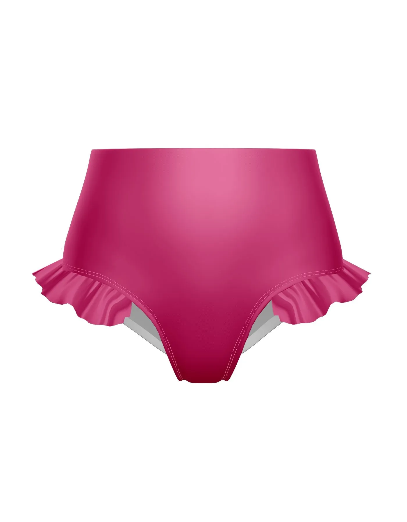 Solid Lycra High Rise Panty with Ruffle