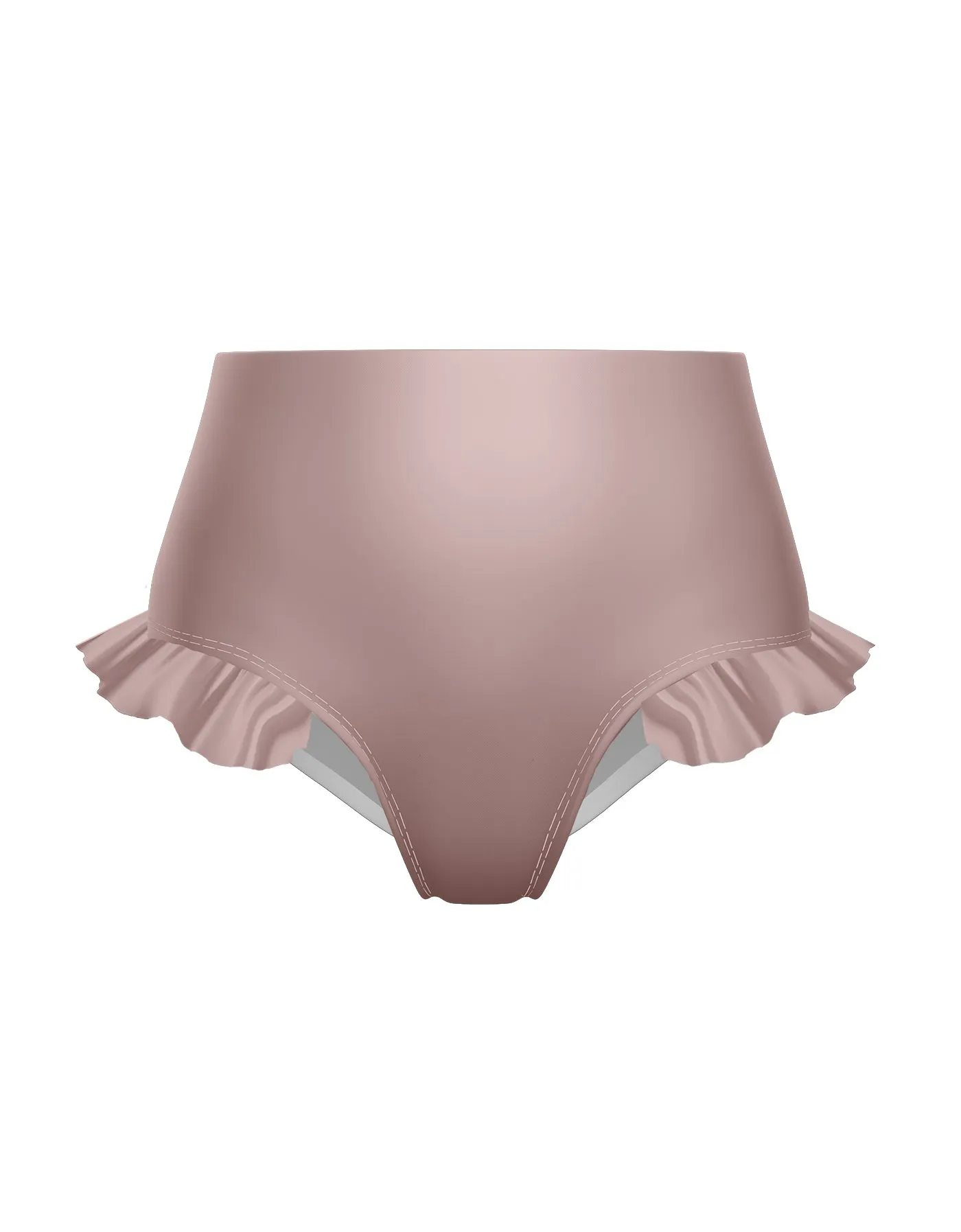 Solid Lycra High Rise Panty with Ruffle