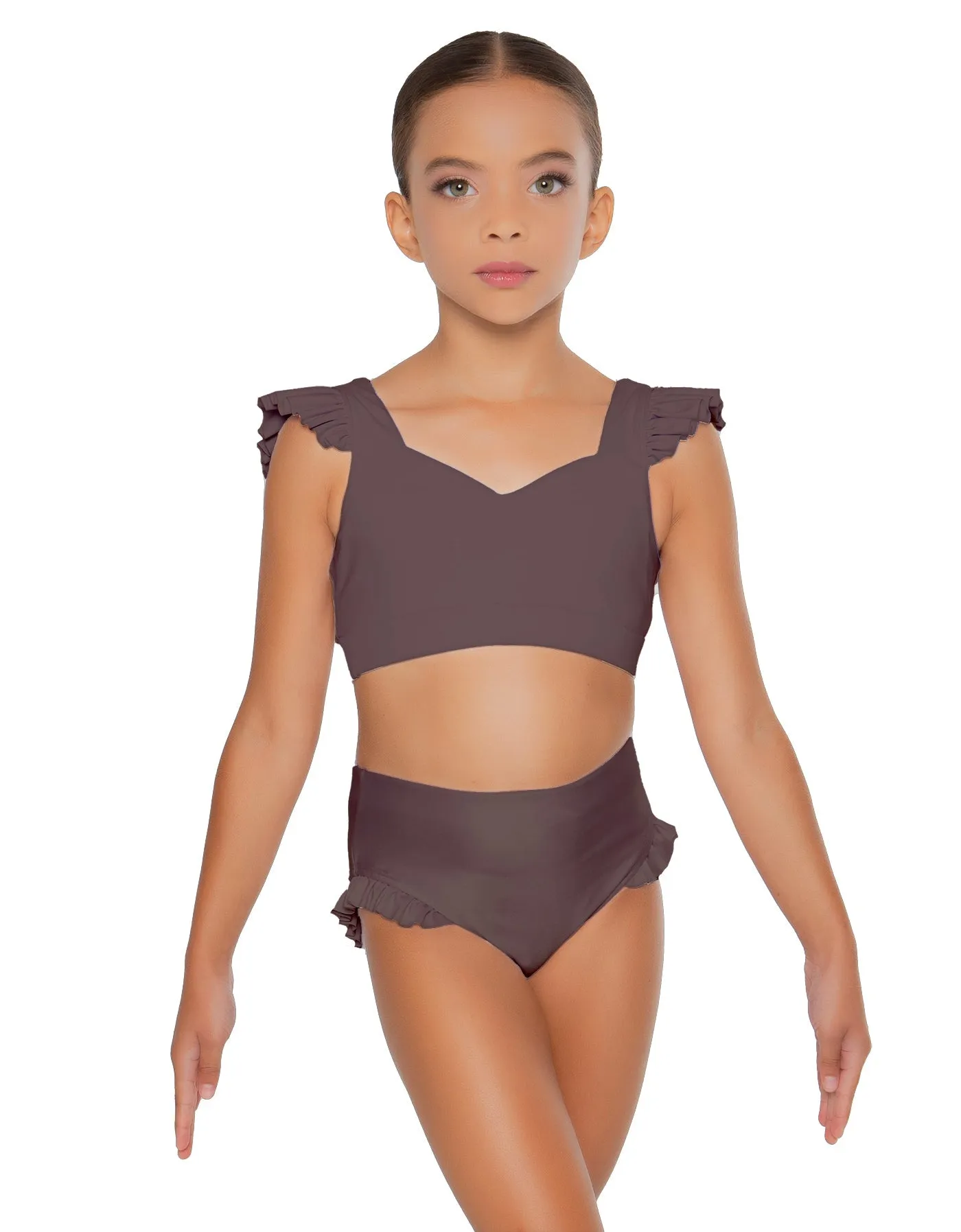 Solid Lycra High Rise Panty with Ruffle