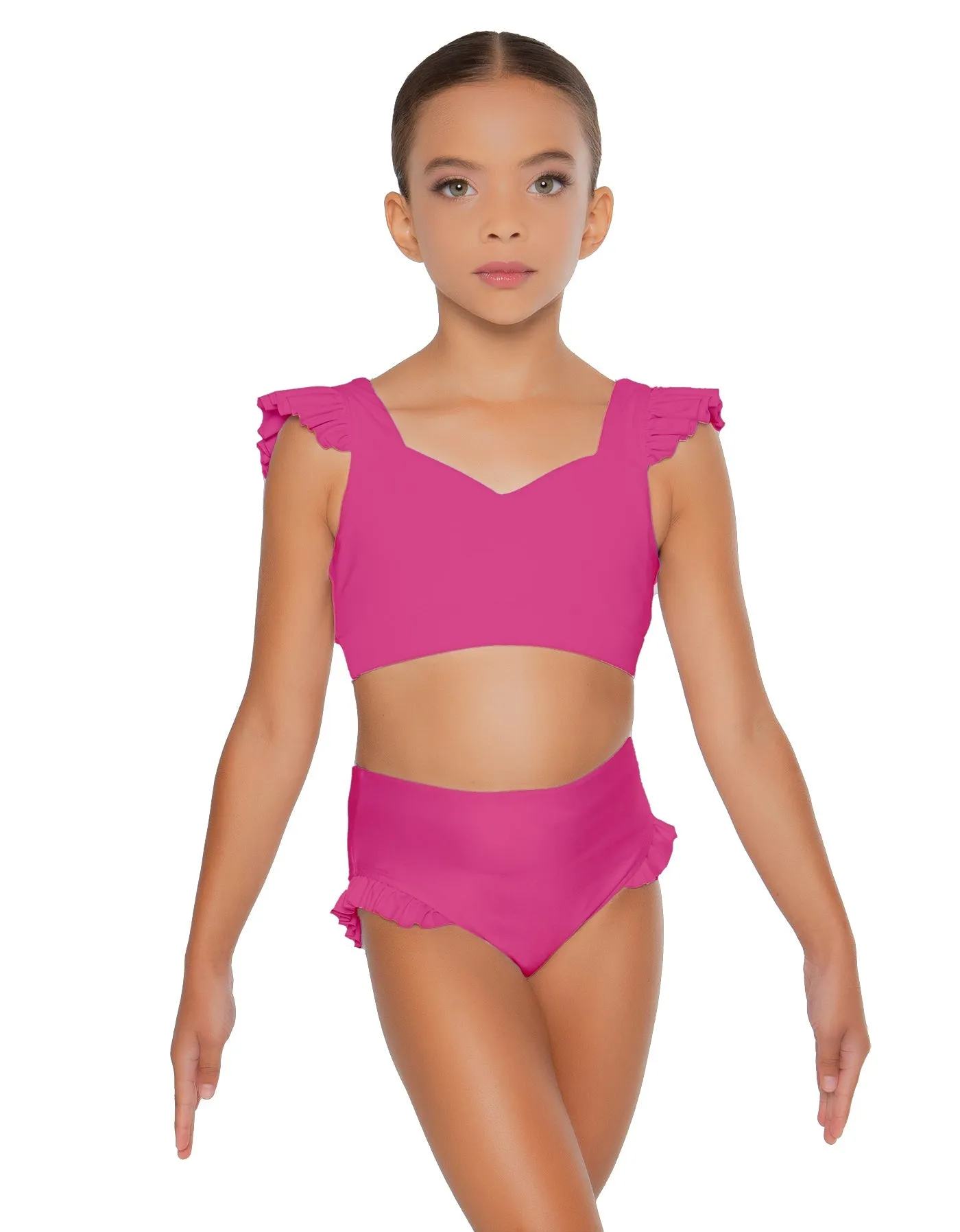 Solid Lycra High Rise Panty with Ruffle