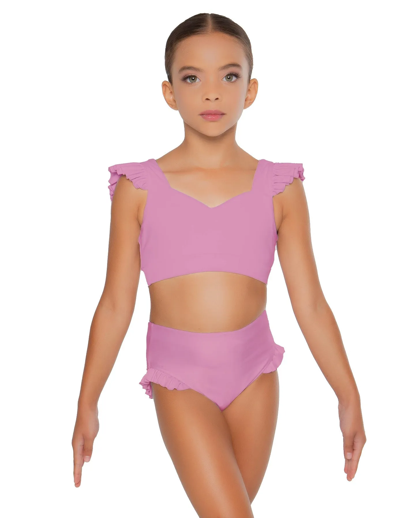 Solid Lycra High Rise Panty with Ruffle