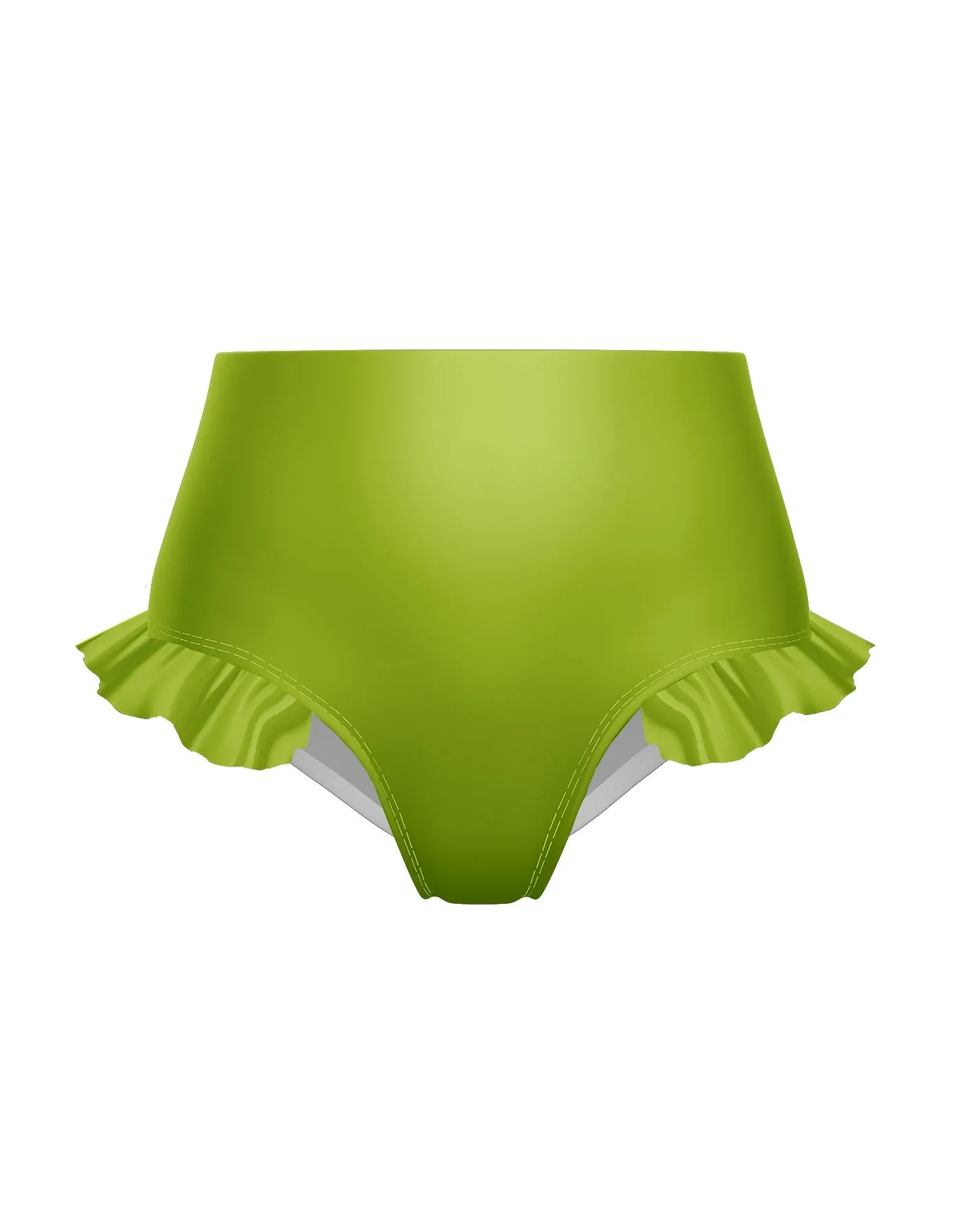 Solid Lycra High Rise Panty with Ruffle