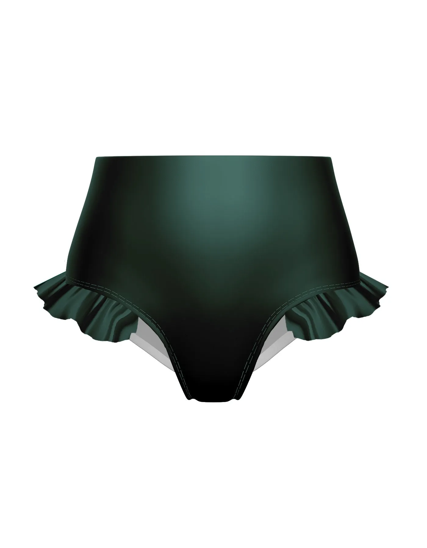 Solid Lycra High Rise Panty with Ruffle