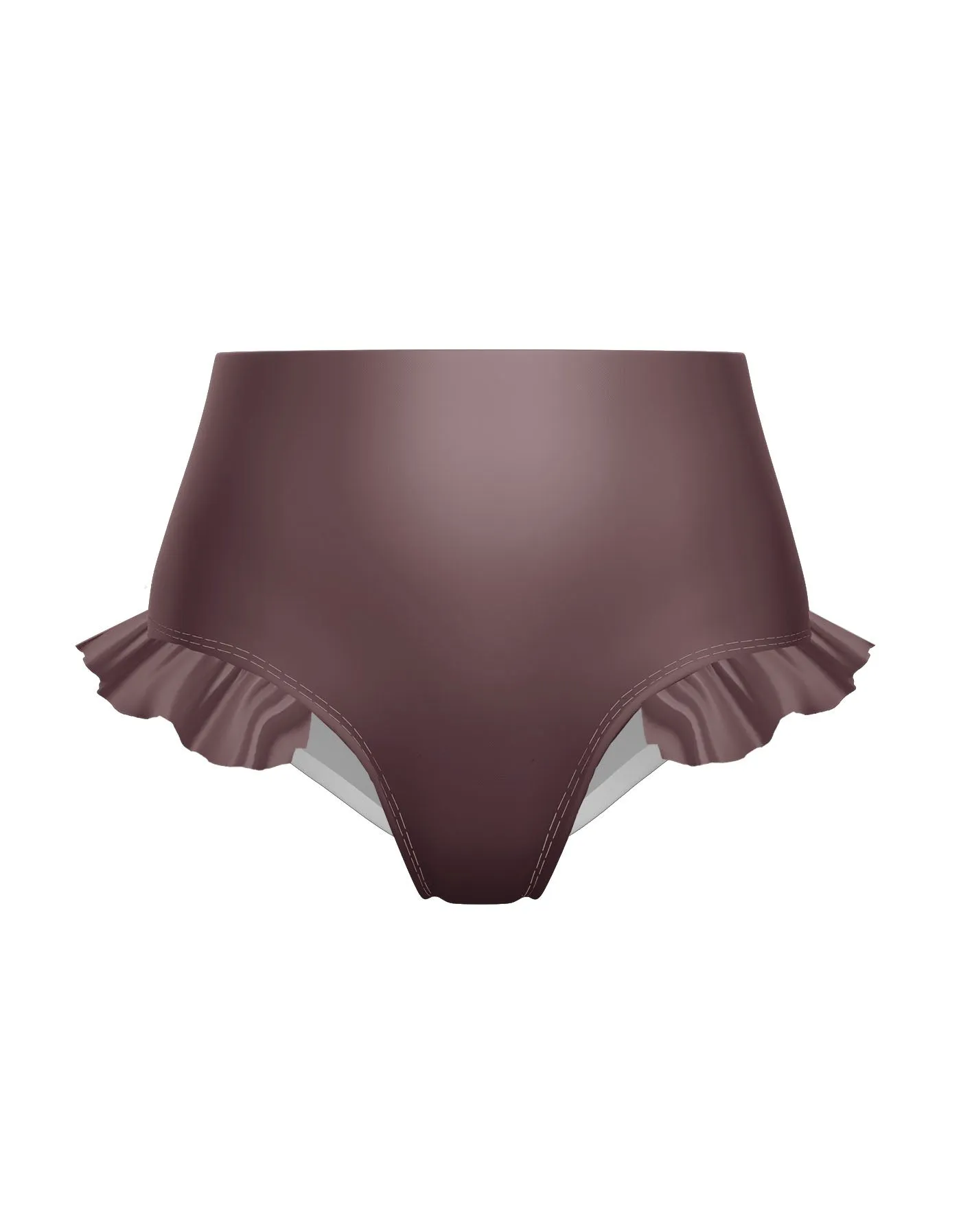 Solid Lycra High Rise Panty with Ruffle