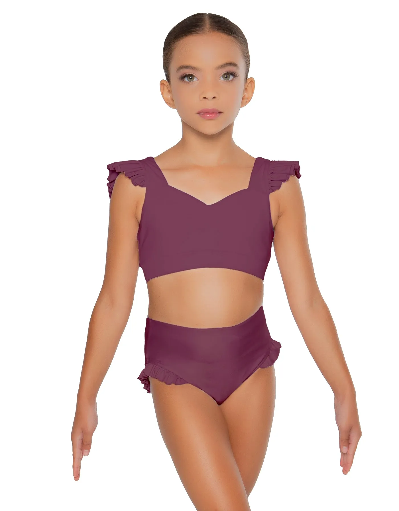 Solid Lycra High Rise Panty with Ruffle