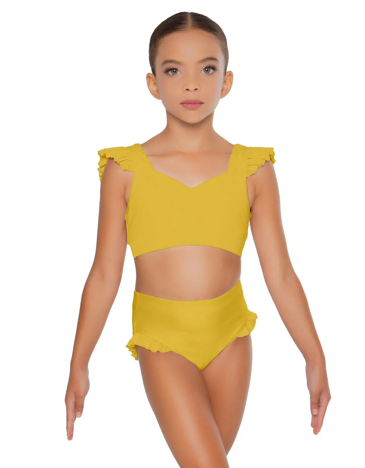 Solid Lycra High Rise Panty with Ruffle