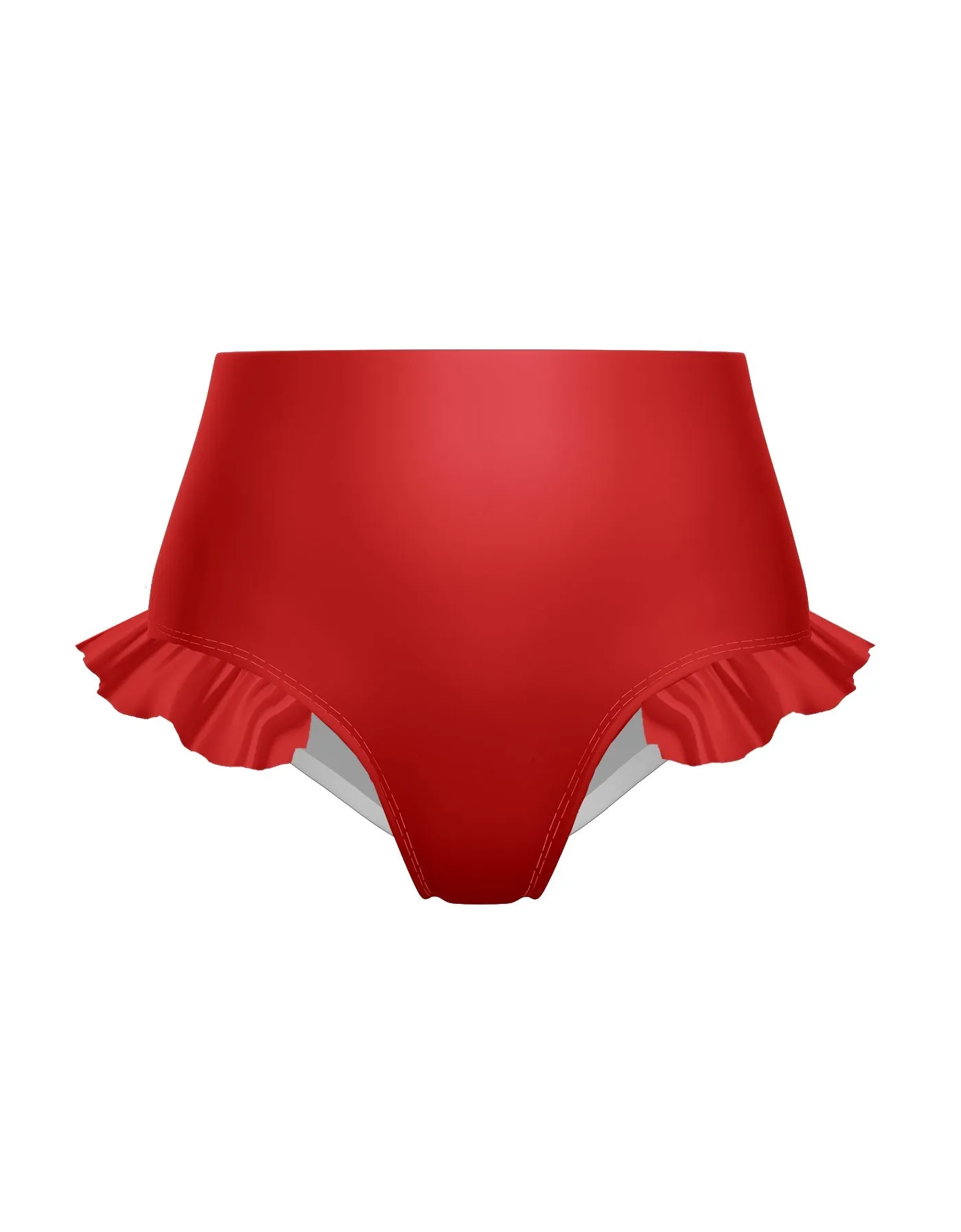 Solid Lycra High Rise Panty with Ruffle